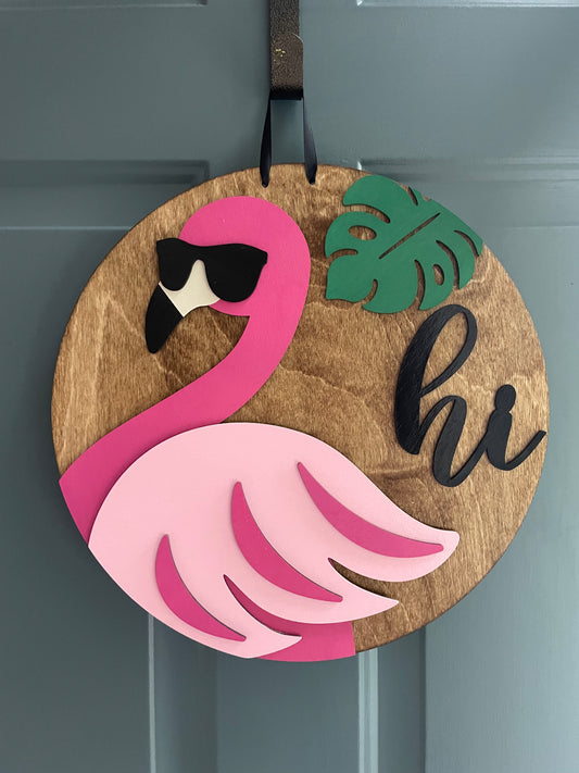 Flamingo Door Hanger